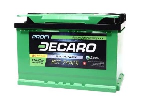 Акумулятор 74Ah-12v DECARO PROFI (276х175х190), R, EN720